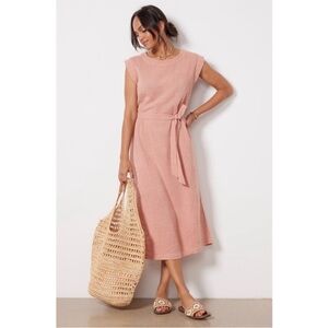 Faherty Pink Midi Dress